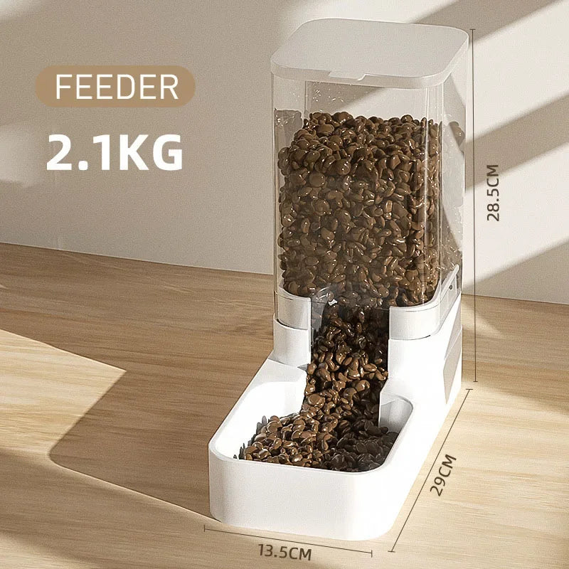 Dog Feeder | Automatic Pet Feeding and Water Bowl - Food Storage Container For Puppies