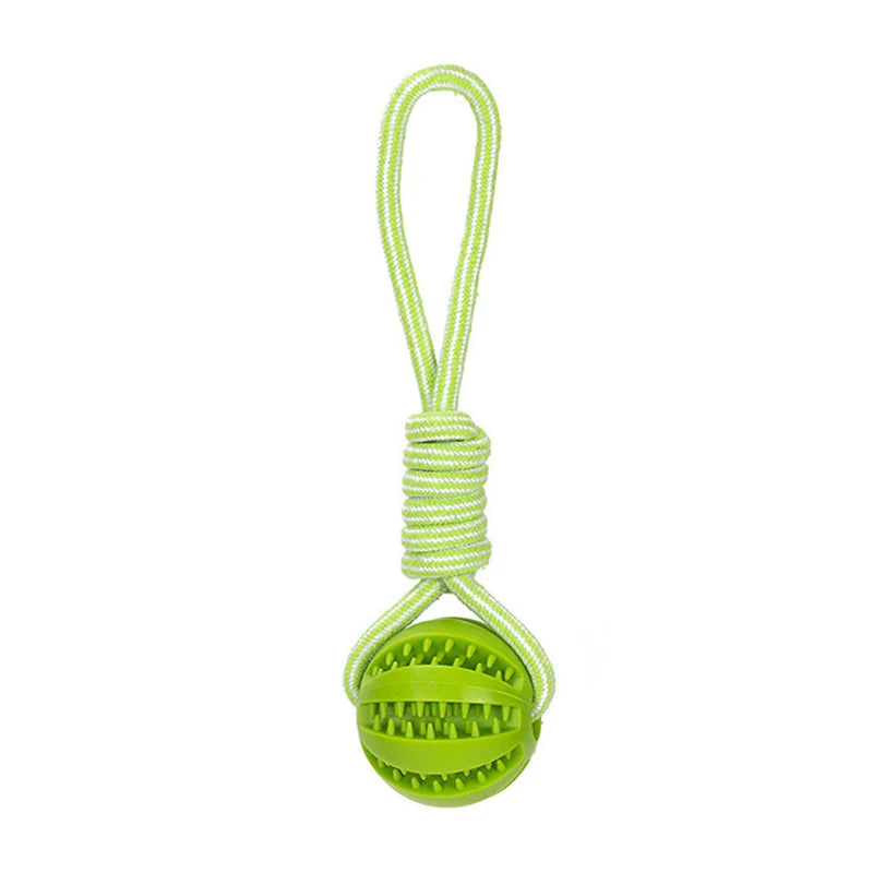 Pet Treat Balls with Rope Interactive Dog Rubber Leaking Balls Toy for Small Large Dogs Chewing Bite Resistant Toys Pet Supplies