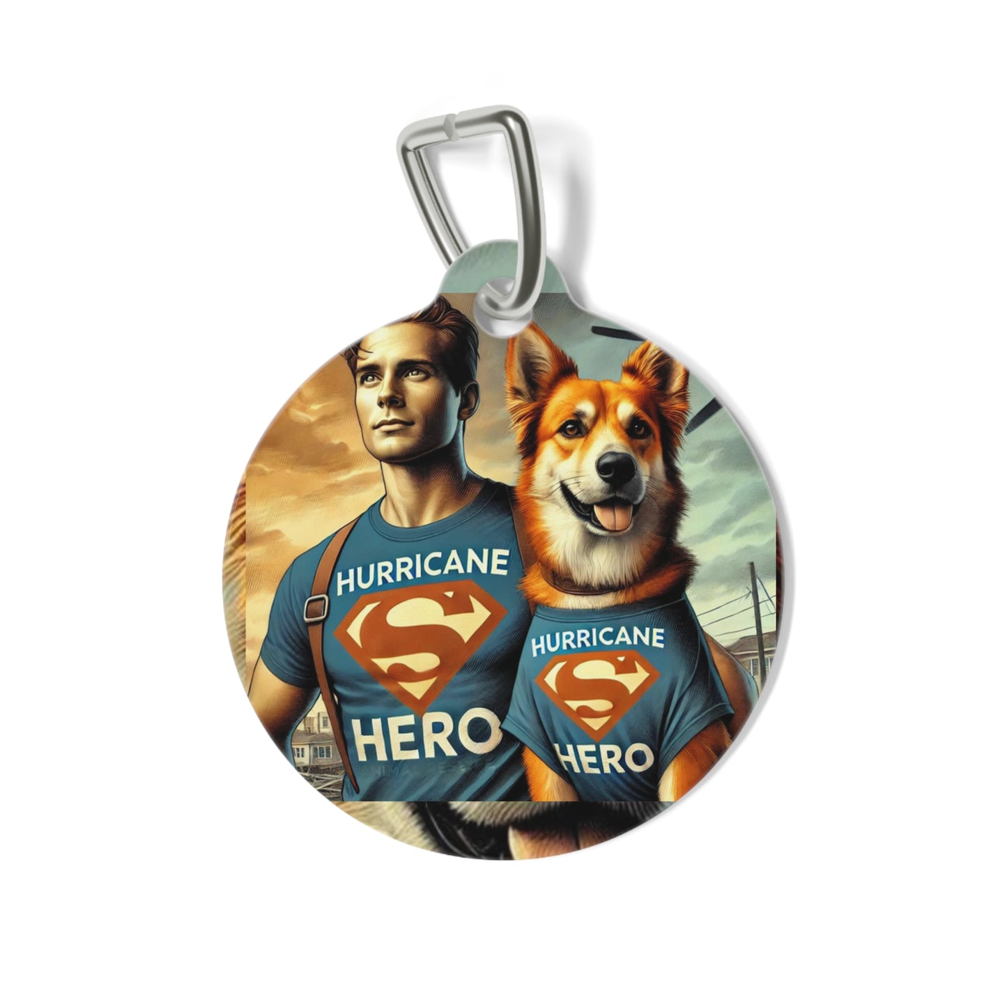 Be A Hurricane Hero | Pet Tag - Save America